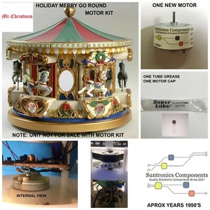 Mr Christmas 1990's Holiday Carousel Merry go Round REPLACEMENT MOTOR KIT - Picture 1 of 2