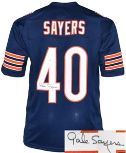 Gale Sayers signed Chicago Navy Custom Stitched Pro Style Football Jersey XL PSA - Picture 1 of 1