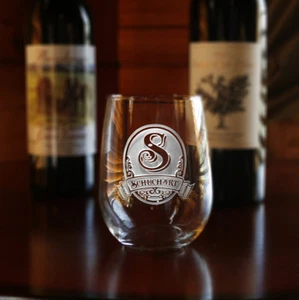 Copas de vino grabadas sin tallos, ideas de regalo personalizadas para amantes del vino, JUEGO DE 4 (m8) - Imagen 1 de 1
