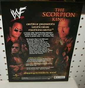 SCORPION KING LENTICULAR MOTIONCARDZ - PROMOTIONAL SELL SHEET 8 1/2 X 11 - Picture 1 of 1