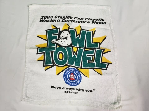 Mighty Ducks of Anaheim 2003 Western Conference Finals Fowl Towel Cover