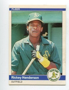 1984 Fleer #447 Rickey Henderson Oakland A's