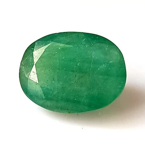 Natural Green Emerald 14.7X11.3 MM Oval Faceted Zambian Loose Gemstone 8.35 Cts - Picture 1 of 6