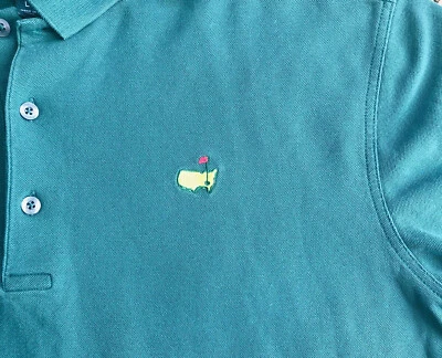 Masters Collection Augusta Mens Golf Green Pima Cotton Polo Shirt Size Large - Image 1 of 4