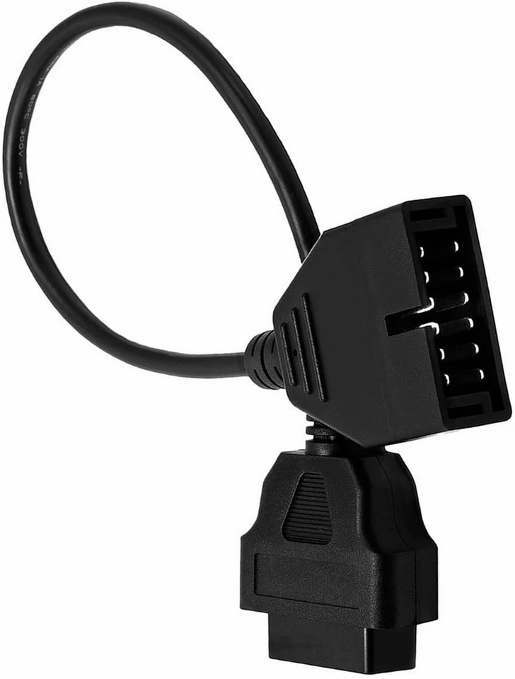12 Pin OBD1 to 16 Pin OBD2 Diagnostic Scanner Convertor Adapter Cable Compatible - Immagine 1 di 4