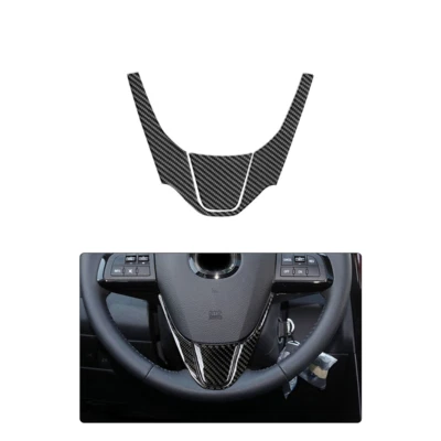 Vehicle steering wheel ABS cover Trim Cross Black For Mazda CX-9 2010-2015 2Pc - image 1 of 4