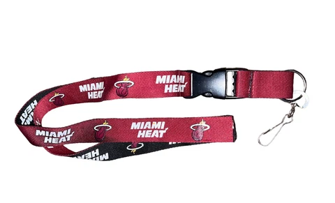 MIAMI HEAT RED LANYARD KEYCHAIN REMOVABLE KEY RING Cover