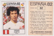 Panini FIFA 1982 World Cup Spain unused sticker #82 Cesar Cueto Peru