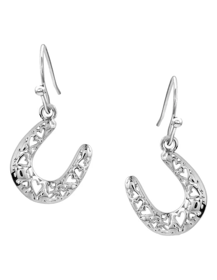 Montana Silversmiths Heartfelt Luck Horseshoe Earrings - ER5700 - Imagem 1 de 1
