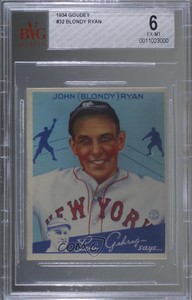 1934 Goudey Big League Chewing Gum R320 Blondy Ryan #32 BVG 6