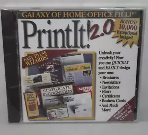 Vintage New Sealed Galaxy Of Home Office Help Print It! 2.0 CD ROM - Picture 1 of 6