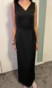 Handmade Thai Silk Full Length Black Dress - Picture 1 of 8