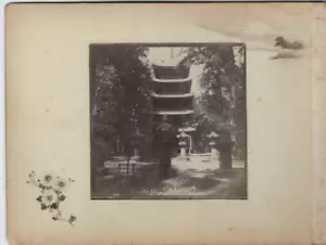 Japon.Japan .2 Photos Albuminées. Temple et maison. 1880 - Imagen 1 de 2