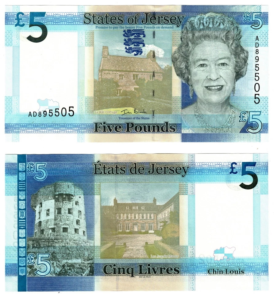 2010 Jersey 5 Pound P33 Banknote UNC Sign Ian Black - Image 1 of 1