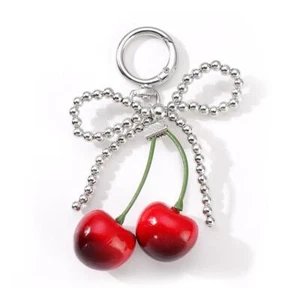 Cherry & Bowknot Pendant Keychain - Picture 1 of 19