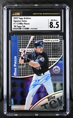 2022 Topps Archives MIKE PIAZZA Signature Series Auto 1/1 CSG 8.5 2000 Tek HOF - Image 1 of 2