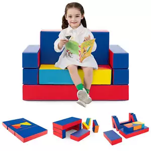 4-in-1 Kids Crawl Climb Foam Shapes Play Set Toddler Gift Softzone Preschoolers - Picture 1 of 10