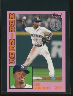 Dee Gordon 2019 Topps Mini Pink 1984 12/25 - Image 1 of 2