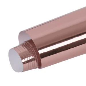 Rose Gold Car Wrap Vinyl Car Auto Strechable Satin Chrome Vinyl 152cmx30cm - Picture 1 of 9