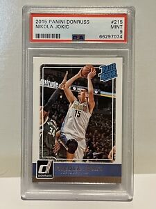 Nikola Jokic 2015 Panini Donruss #215 Rookie Rated Rookie PSA MINT 9 Nuggets