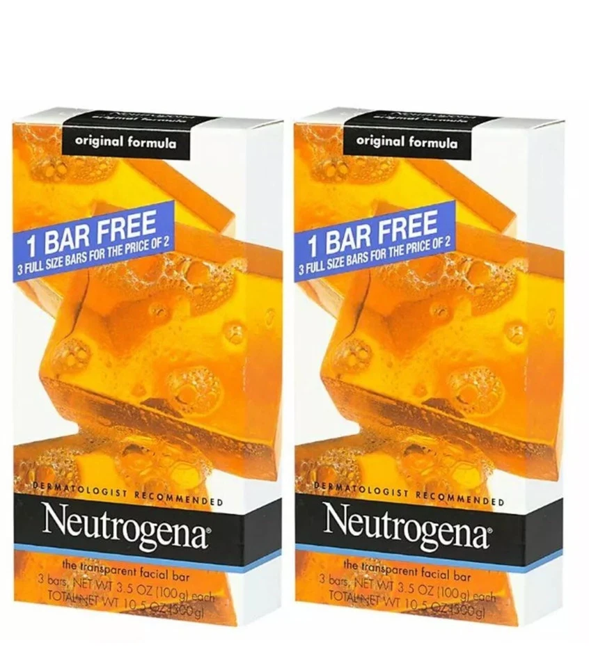 Neutrogena Transparent Facial Bar Soap  - 2pk of 3 bars - Image 1 of 1
