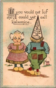 AK Daffydill Holländisches Paar "Wenn du mich nicht luften würdest" geteilt zurück unbesendet - Bild 1 von 3