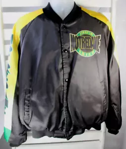 Fighting Irish Notre Dame Herren XL Schwarz Satin Kobold Rücken Hit Jacke Vintage - Bild 1 von 18
