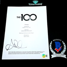 ALYCIA DEBNAM CAREY SIGNED THE 100 TV SCRIPT COVER w/ TRANSCRIPT - BECKETT COA