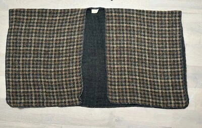 Boyne Valley Weavers Shawl O/S Black Brown Plaid Wool Blend Cottagecore Irish - Image 1 of 4