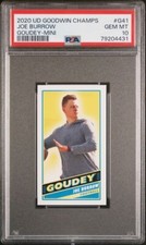 2020 Upper Deck Goodwin Champions Goudey G41 Joe Burrow Mini PSA 10 Rookie RC