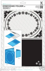 Xcut Xpress A4 embossing folder Snowflake Frame - Picture 1 of 1