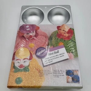 De colección Wilton Mini Bola Una Porción Pasteles Pasteles Sartén 2105-1760 Contienen 6 Moldes 1.5" - Imagen 1 de 8