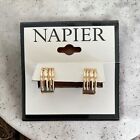 Napier Gold Tone 1/2" Hoop Earrings-nwt
