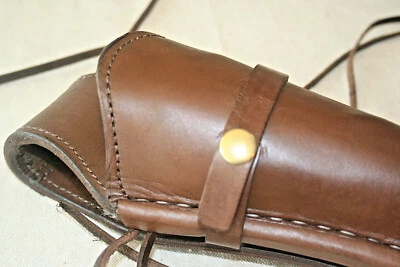 Western Express Leather Gun Holster Right Hand Brown Smooth 45 cal Brand New