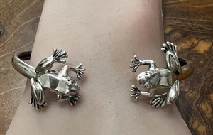 Kabana Sterling Silver Frog Cuff Bracelet signed - Picture 1 of 9