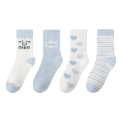 4-Pairs Womens Fuzzy Socks, Winter Fluffy Warm, Cozy Comfy, Home Sleeping - Image 1 of 4