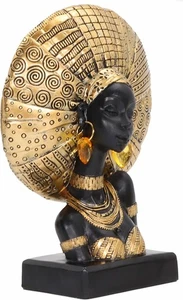 Afrikanische Statue Skulptur Dekoration 10" Afrikanische Dame Figur schwarz Ornament - Bild 1 von 7