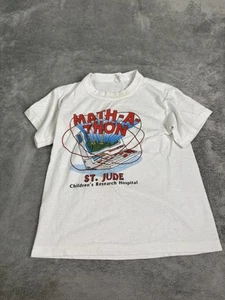 Vintage 80s St. Jude Short Sleeve T Shirt Youth Size Medium White - Picture 1 of 10
