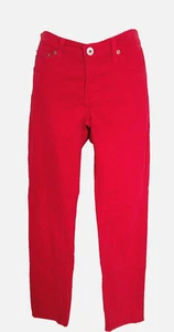 AG, The Stilt Jeans Sigarette, Rosso Ciliegia, Zip/Bottone Fly, Cotone/Modal/PU, 28R - Foto 1 di 9