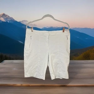 Izod Golf shorts size 14 Rayon Nylon Blend womens 10” inseam gray stretch - Picture 1 of 14