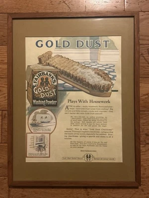 1922 Fairbank’s Gold Dust Washing Powder Ad Framed Vintage Advertising Print - Image 1 of 4