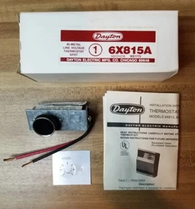 NOS Dayton 6X815A Bi-metal Line Voltage Thermostat - Picture 1 of 7