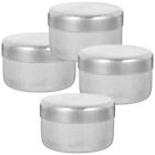  4pcs Aluminum Soil Boxes Round Sampling Jars Laboratory Weighing Holders with