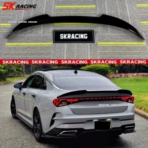 FRP Glossy black Rear Tail Trunk Spoiler Wing Lip Trim For kia K5 GT 2021-2022 - Picture 1 of 14