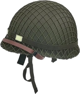 WW2 US Army M1 Steel Military Helmet Replica, WW2 Gear, WW2 Uniform trap Band - Picture 1 of 7