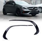 Pair Front Bumper Splitter Spoiler Canards Fit For Benz W176 A250 Amg A45 16-18