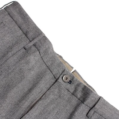 Incotex NWT Dress Pants Size 50 (US 34) Tapered Fit In Gray Melange 100% Wool - Image 1 of 4