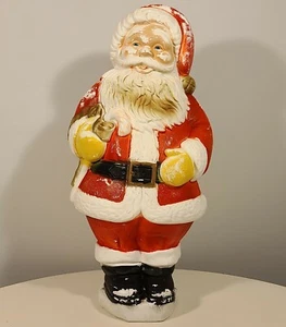 POLORON SANTA CLAUS VINTAGE BLOW MOLD 1960s CHRISTMAS LIGHT OUTDOOR DECORATION - Picture 1 of 9