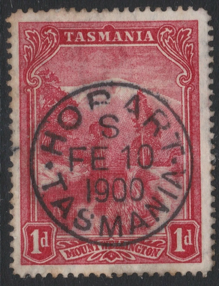 Tasmania Australia State 1d Red Pictorial 1900 HOBART CDS - Image 1 of 1