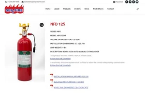 SeaFire NFD 125 Manual/Automatic Fire Suppression system 125 cu. ft. 6.7 lbs. - Bild 1 von 7